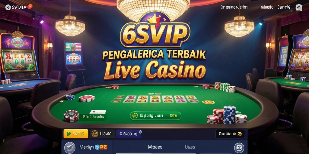 Screenshot gameplay Live Casino yang menampilkan dealer profesional di <strong>6SVIP</strong>.