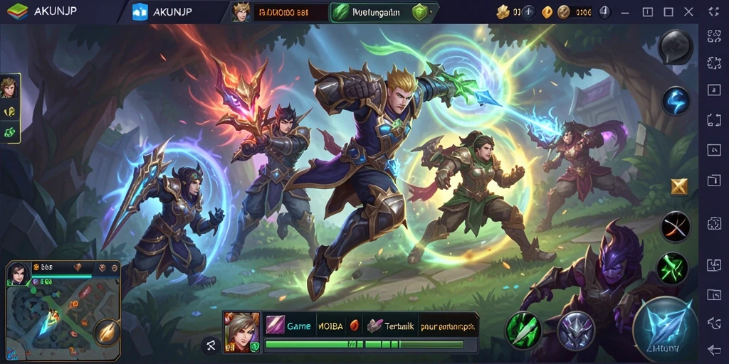 Screenshot gameplay AKUNJP yang mendebarkan dan epik.