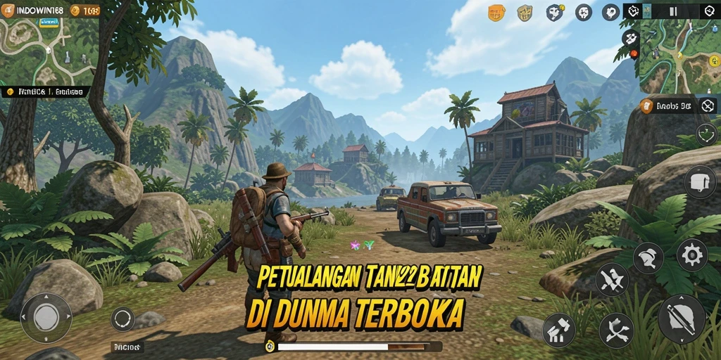 Gameplay INDOWIN168 yang menampilkan petualangan Open World yang seru.