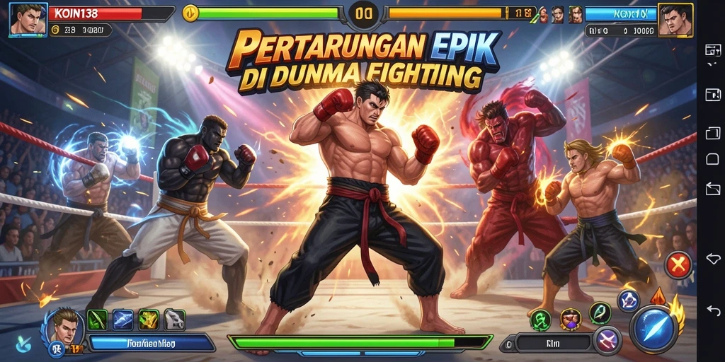 Screenshot KOIN138 menampilkan aksi pertarungan yang intens dan grafis memukau.
