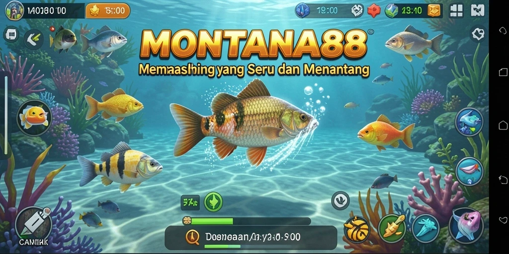 Screenshot menampilkan pemain yang berhasil menangkap ikan besar di MONTANA88.