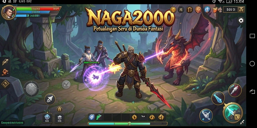 Tampilan gameplay NAGA2000 menampilkan dunia petualangan yang menakjubkan.