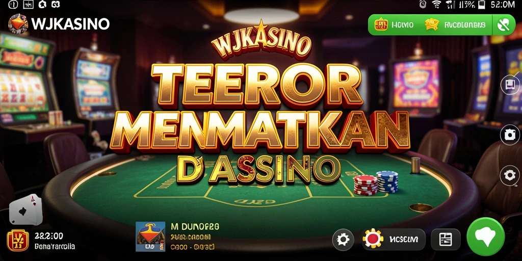 Screenshot WJKASINO menampilkan suasana kasino yang penuh ketegangan dan kengerian.