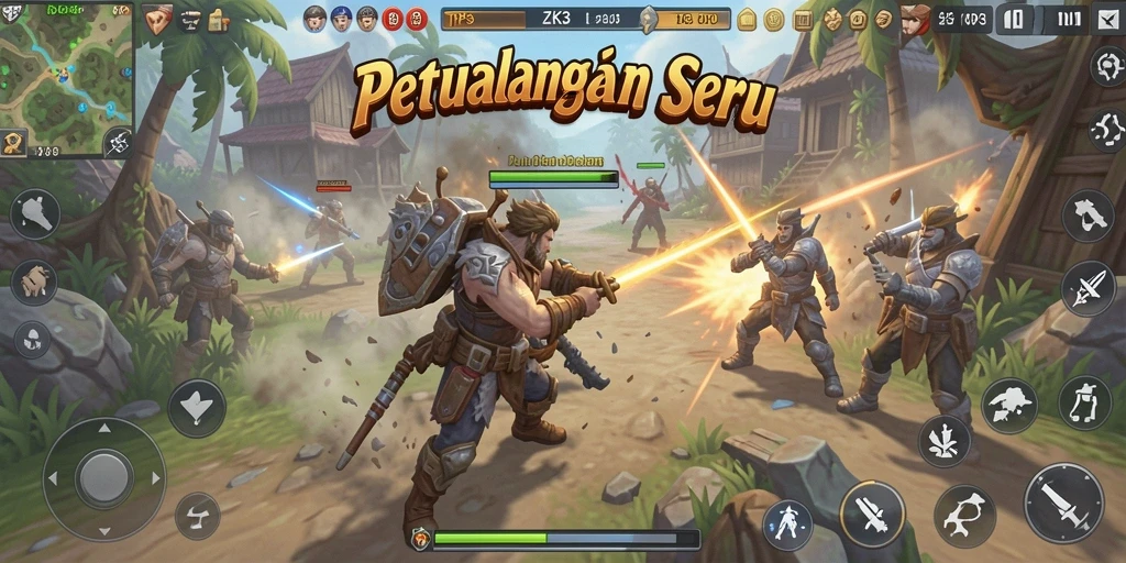 Tampilan gameplay seru dan menegangkan dalam ZK3 TPS.